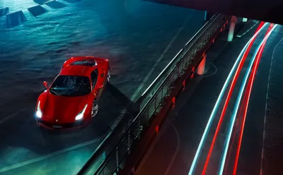 Misty Gtb Wallpaper Cars Wallpaper 4K 2048x1269 A, Striking, Ferrari, 488, Gtb, Showcased, In, Vibrant, Red, Parked, Under, Bridge, Brown, Ultrawide, Full HD