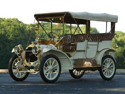 Calm Vintage Wallpaper Cars Wallpaper 4K 2048x1536 Vintage, Packard, Model-18, Touring, Car, With, Brass, Details, Canvas, Top, Set, Against, White, Gray, Landscape, Full HD