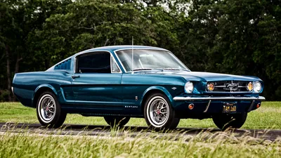 Misty Classic Wallpaper Cars Wallpaper 4K 1920x1080 A, Classic, Blue, Ford, Mustang, Fastback, Muscle, Car, Parked, Grass, Trees, Showcased, Gray, White, Ultrawide, Full HD