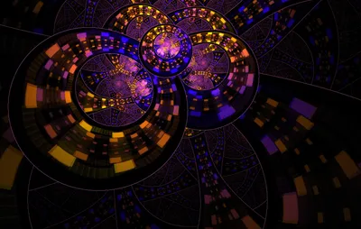 Abstract Fractal Design Vibrant Psychedelic Abstract Wallpaper 4K 1920x1220 Abstract, Fractal, Design, With, Vibrant, Psychedelic, Colors, In, Deep, Purples, Oranges, Creating, Brown, Ultrawide, Full HD