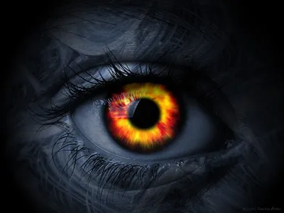 Abstract Close Eye Fiery Orange Black/Dark Wallpaper 4K 1600x1200 An, Abstract, Hd, Desktop, Wallpaper, Featuring, A, Striking, Close-up, Eye, Fiery, Orange, Black, Purple, Landscape