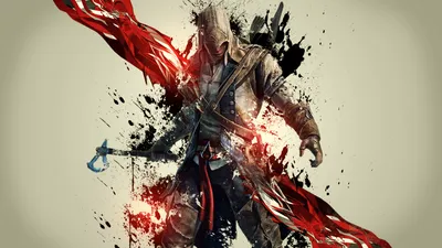 Bright Connor Wallpaper Games Wallpaper 4K 1920x1080 Hd, Desktop, Wallpaper, Featuring, Connor, The, Warrior, From, Assassin, 039, Creed:, Iii, Gray, White, Ultrawide, Full HD