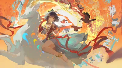 Vivid Anime Wallpaper Abstract Wallpaper 4K 5760x3240 Anime, 5760x3240, Gray, Ultrawide, 4k