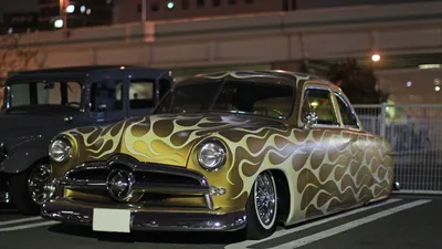 Classic Car Custom Flame Paint Cars Wallpaper 4K 1920x1080 Hd, Pc, Desktop, Wallpaper, Featuring, A, Classic, Car, Custom, Flame, Paint, Job, Gray, Ultrawide, Full HD
