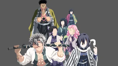 Characters Anime Demon Slayer Kimetsu Abstract Wallpaper 4K 1920x1080 Hd, Pc, Desktop, Wallpaper, Featuring, Characters, From, The, Anime, Demon, Slayer, Kimetsu, Brown, White, Ultrawide, Full HD