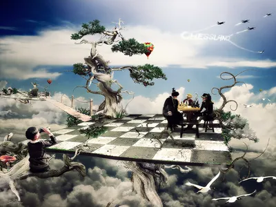 Misty Man Wallpaper Nature Wallpaper 4K 1600x1200 Hd, Pc, Desktop, Wallpaper, Featuring, A, Man-made, Surreal, Scene, Giant, Chessboard, Atop, White, Landscape