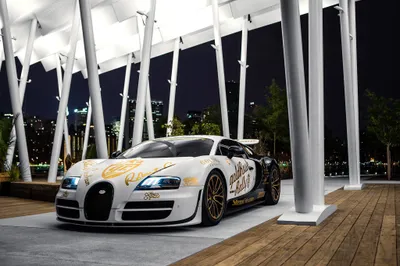 Sleek Veyron Wallpaper Cars Wallpaper 4K 2048x1367 A, Stunning, Bugatti, Veyron, Showcased, At, Night, Featuring, Striking, Design, Captures, Luxury, White, Gray, Landscape, Full HD