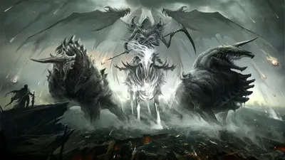 Serene Depicting Wallpaper Animals Wallpaper 4K 3840x2160 Hd, Desktop, Wallpaper, Depicting, A, Grim, Reaper, With, Wings, Scythe, Riding, Skeletal, Gray, Ultrawide, 4k