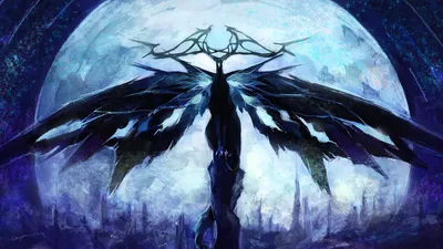 Moody Fantasy Wallpaper Space Wallpaper 4K 1920x1080 Hd, Wallpaper, Featuring, A, Fantasy, Creature, With, Dark, Wings, Set, Against, Large, White, Ultrawide, Full HD