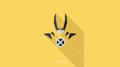 Minimalist Comic Wolverine Black/Dark Wallpaper 4K 3840x2160 Minimalist, Comic, Wolverine, Design, Black-and-yellow, Mask, And, Shoulders, X-logo, Long, Shadow, Yellow, Pink, Orange, Ultrawide, 4k