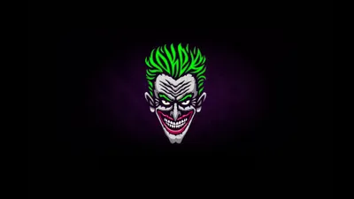 Minimalist Comic Joker Minimal Wallpaper 4K 3840x2160 Minimalist, Comic-style, Joker, Face, With, Green, Hair, And, Sinister, Smile, Dark, Designed, Black, Brown, White, Ultrawide, 4k