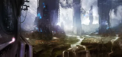 Misty Sci Wallpaper Nature Wallpaper 4K 3113x1449 A, Stunning, Sci‑fi, City, Landscape, Featuring, Towering, Skyscrapers, Swirling, Clouds, Winding, River, White, Ultrawide, QHD