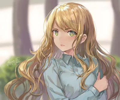 Crisp Anime Wallpaper Abstract Wallpaper 4K 2000x1667 Hd, Anime, Girl, Desktop, Wallpaper, Featuring, A, Striking, Long, Blonde, Hair, Green, White, Square, Full HD
