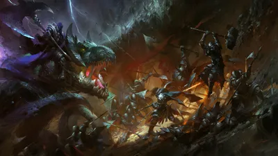 Fantasy Depicting Intense Battle Between Fantasy Wallpaper 4K 1920x1080 Hd, Fantasy, Desktop, Wallpaper, Depicting, An, Intense, Battle, Between, Armored, Warriors, Fierce, Gray, Brown, Ultrawide, Full HD