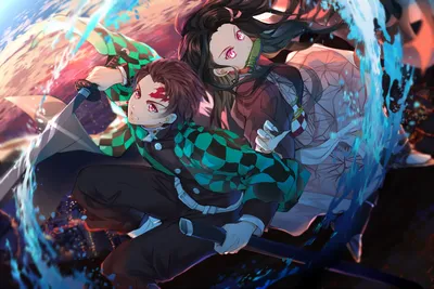 Epic Tanjiro Wallpaper Abstract Wallpaper 4K 1920x1280 Hd, Desktop, Wallpaper, Featuring, Tanjiro, Kamado, And, Nezuko, Demon, Slayer, Kimetsu, Yaiba, Gray, Landscape, Full HD