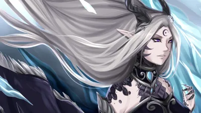 Dark Themed Succubus Long Black/Dark Wallpaper 4K 3000x1687 Hd, Pc, Desktop, Wallpaper, Featuring, A, Dark-themed, Succubus, Long, White, Hair, Black, Gray, Ultrawide, QHD
