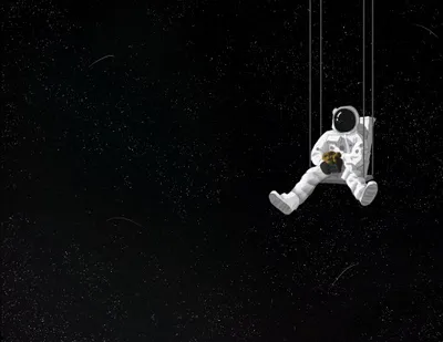 Serene Sci Wallpaper Space Wallpaper 4K 3840x2968 4k, Ultra, Hd, Pc, Wallpaper, Of, A, Sci-fi, Astronaut, Swing, Drifting, Against, White, Square