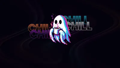 Epic Minimalist Wallpaper Minimal Wallpaper 4K 1920x1080 Minimalist, Hd, Pc, Desktop, Wallpaper/background:, A, Chill, Pixel-art, Ghost, Sipping, Coffee, Against, Black, Ultrawide, Full HD