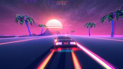 Vibrant Vibrant Wallpaper Cars Wallpaper 4K 1920x1080 A, Vibrant, Neon, Scene, Featuring, Retro, Car, Racing, Towards, Stylized, Sunset, Surrounded, White, Gray, Pink, Ultrawide, Full HD