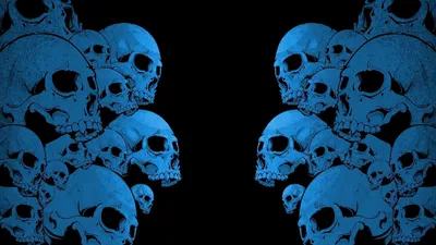 Bold Dark Wallpaper Black/Dark Wallpaper 4K 1920x1080 Dark, Blue, Hd, Pc, Desktop, Wallpaper, Of, Mirrored, Skull, Clusters, Lining, Both, Brown, Red, Green, Ultrawide, Full HD