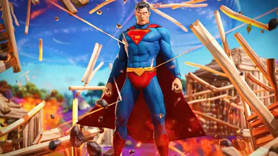 Superman Fortnite Video Game Games Wallpaper 4K 1920x1080 Hd, Pc, Desktop, Wallpaper, Superman, In, Fortnite, Video, Game, Style, Blue-and-red, Suit, Green, Pink, Ultrawide, Full HD