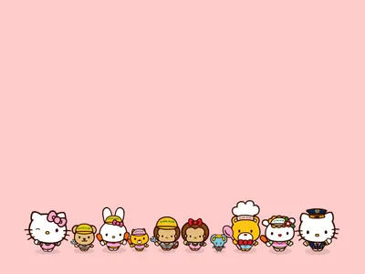 Golden Hello Wallpaper Abstract Wallpaper 4K 2048x1536 Hd, Desktop, Wallpaper, Featuring, Hello, Kitty, And, Friends, Various, Costumes, Against, Pastel, White, Landscape, Full HD