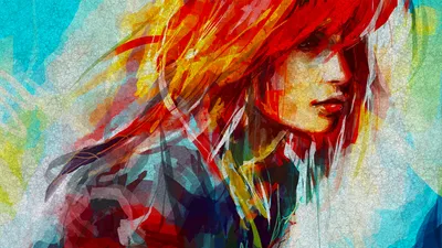 Vibrant Fantasy Painting Woman Flowing Abstract Wallpaper 4K 1920x1080 Hd, Desktop, Wallpaper, Featuring, A, Vibrant, Fantasy, Painting, Woman, Flowing, Colorful, Hair, Red, Gray, Ultrawide, Full HD