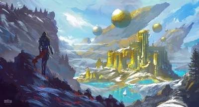 Serene Sci Wallpaper World Wallpaper 4K 5000x2719 A, 4k, Ultra, Hd, Sci-fi, Cityscape, Wallpaper, Featuring, Futuristic, Golden, City, Floating, White, Pink, Ultrawide