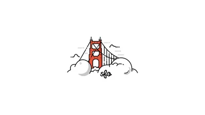 Minimalist Artistic Illustration Golden Gate Minimal Wallpaper 4K 2560x1440 Minimalist, Artistic, Illustration, Of, The, Golden, Gate, Bridge, Rising, Through, Stylized, Clouds, White, Gray, Ultrawide, QHD