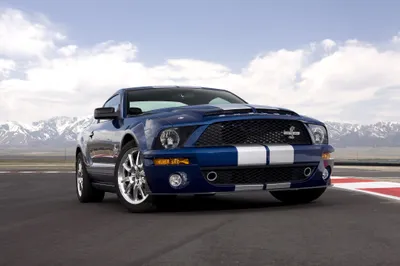 Bright Mustang Wallpaper Nature Wallpaper 4K 4096x2731 A, Striking, Ford, Mustang, Shelby, Gt500, In, Blue, White, Stripes, Showcased, Against, Gray, Landscape, 4k
