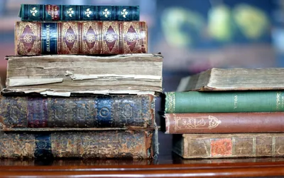 Moody Collection Wallpaper Abstract Wallpaper 4K 1920x1200 A, Collection, Of, Vintage, Books, Stacked, Together, Showcasing, Rich, Textures, Colors, Serves, Gray, Ultrawide, Full HD
