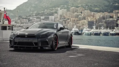 Dreamy Sleek Wallpaper World Wallpaper 4K 2500x1413 A, Sleek, Silver, Nissan, Gt-r, Parked, Along, Scenic, Waterfront, Showcasing, Dynamic, Design, Gray, Ultrawide, Full HD