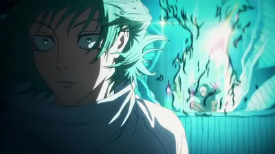 Anime Jujutsu Kaisen Abstract Wallpaper 4K 3840x2160 Anime, Jujutsu, Kaisen, 4k, Ultra, Hd, Pc, Desktop, Teal-haired, Character, Profile, Glowing, White, Ultrawide