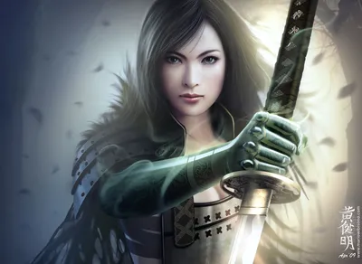Dark Woman Wallpaper Fantasy Wallpaper 4K 1920x1402 Hd, Wallpaper, Featuring, A, Woman, Warrior, Adorned, In, Samurai, Armor, Gripping, Katana, White, Gray, Landscape, Full HD