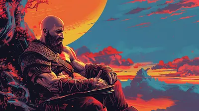Dreamy Kratos Wallpaper Games Wallpaper 4K 2912x1632 Kratos, From, (god, Of, War, Game, As, An, Desktop, Featuring, Character, Contemplation, Brown, Orange, Ultrawide, QHD