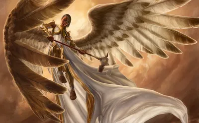 Serene Depicting Wallpaper Fantasy Wallpaper 4K 2500x1551 Hd, Desktop, Wallpaper, Depicting, A, Magical, Angel, Warrior, Clad, Armor, Wielding, Spear, Gray, Ultrawide, Full HD