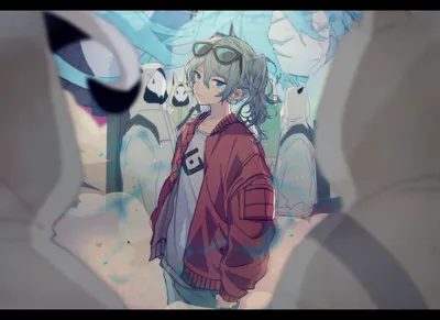 Vivid Anime Wallpaper Abstract Wallpaper 4K 2000x1456 Hd, Anime, Desktop, Wallpaper, Featuring, Hatsune, Miku, From, Vocaloid, Showcasing, Her, Teal, Black, Gray, Landscape, Full HD