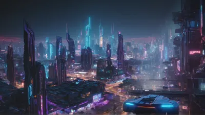 Cyberpunk Cityscape Neon World Wallpaper 4K 3840x2160 A, 4k, Ultra, Hd, Cyberpunk, Cityscape, With, Neon, Blue, Purple, Lights, Showcasing, Gray, Ultrawide