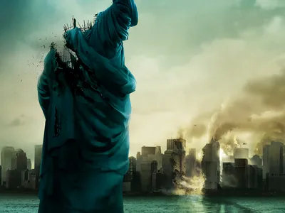 Dramatic Inspired Movie Cloverfield World Wallpaper 4K 1600x1200 A, Dramatic, Hd, Wallpaper, Inspired, By, The, Movie, Cloverfield, Featuring, Crumbling, Statue, White, Landscape
