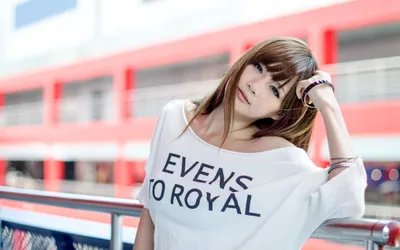 Asian Woman Leaning Railing Wearing Black/Dark Wallpaper 4K 2560x1600 Hd, Wallpaper, Featuring, An, Asian, Woman, Leaning, On, Railing, Wearing, White, Shirt, Ultrawide, QHD