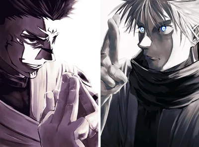 Sukuna Satoru Gojo Jujutsu Abstract Wallpaper 4K 3104x2309 Hd, Desktop, Wallpaper, Featuring, Sukuna, And, Satoru, Gojo, Jujutsu, Kaisen, Depicting, Intense, White, Landscape, QHD