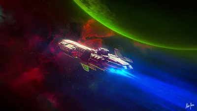 Sci Detailed Spaceship Space Wallpaper 4K 1920x1080 Hd, Sci‑fi, Desktop, Wallpaper, Featuring, A, Detailed, Spaceship, Flying, Through, Colorful, Space, Brown, Red, Ultrawide, Full HD