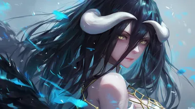 Golden Artistic Wallpaper Black/Dark Wallpaper 4K 2912x1632 Hd, Wallpaper, Featuring, An, Artistic, Depiction, Of, Albedo, Anime, Overlord, Flowing, Dark, White, Gray, Ultrawide, QHD