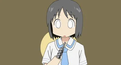 Nano Shinonome Nichij Surprised Abstract Wallpaper 4K 1998x1080 Hd, Pc, Desktop, Wallpaper, Of, Nano, Shinonome, From, Nichij, Surprised, Anime, Girl, Brown, Gray, White, Ultrawide, Full HD