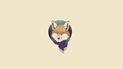 Minimalist Animal Portrait Fox Wearing Animals Wallpaper 4K 1920x1080 Minimalist, Hd, Pc, Desktop, Wallpaper, Showing, An, Animal, Portrait, Fox, Wearing, Teal, White, Ultrawide, Full HD