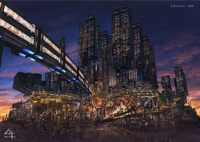 Bold Anime Wallpaper World Wallpaper 4K 1920x1361 Hd, Anime, Cityscape, At, Dusk, With, Towering, Skyscrapers, Elevated, Trains, Creating, Vibrant, Brown, Landscape, Full HD