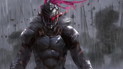 Depicting Anime Character Goblin Slayer Abstract Wallpaper 4K 3840x2160 Hd, Wallpaper, Depicting, An, Anime, Character, From, Goblin, Slayer:, Detailed, Armor, Helmet, Gray, Ultrawide, 4k
