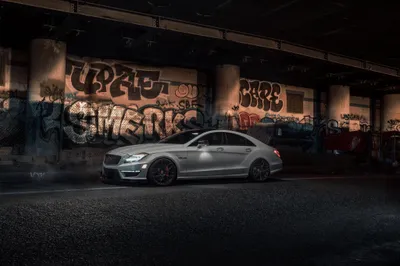 Vibrant Silver Wallpaper World Wallpaper 4K 2048x1367 A, Silver, Mercedes‑benz, Cls-class, Parked, In, An, Urban, Setting, Vibrant, Graffiti, Concrete, Brown, Gray, Landscape, Full HD