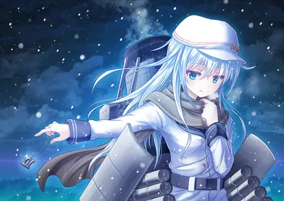 Crisp Anime Wallpaper Nature Wallpaper 4K 1920x1359 Anime-style, Hd, Desktop, Wallpaper, Featuring, Hibiki, From, Kantai, Collection, Set, Against, Snowy, White, Black, Landscape, Full HD