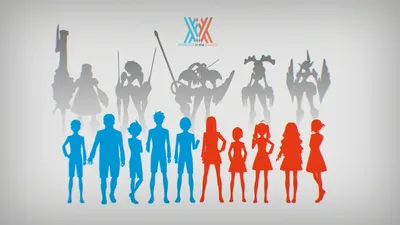 Silhouettes Characters Franxx Minimal Wallpaper 4K 1920x1080 Silhouettes, Of, Characters, And, Franxx, Mechas, From, The, Anime, Darling, Desktop, Minimalistic, White, Gray, Ultrawide, Full HD